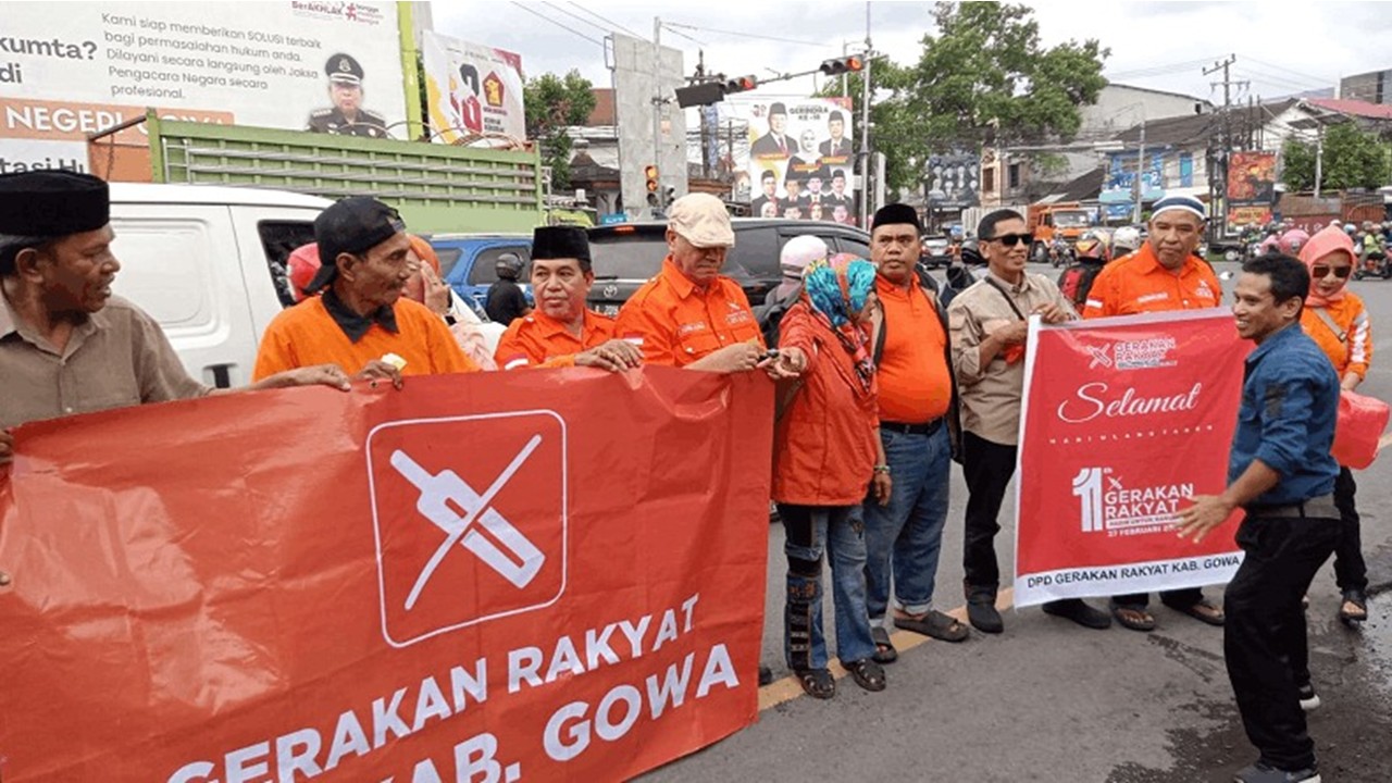Satu Tahun Berdiri, Gerakan Rakyat Gowa Makin Solid dan Aktif Berbagi