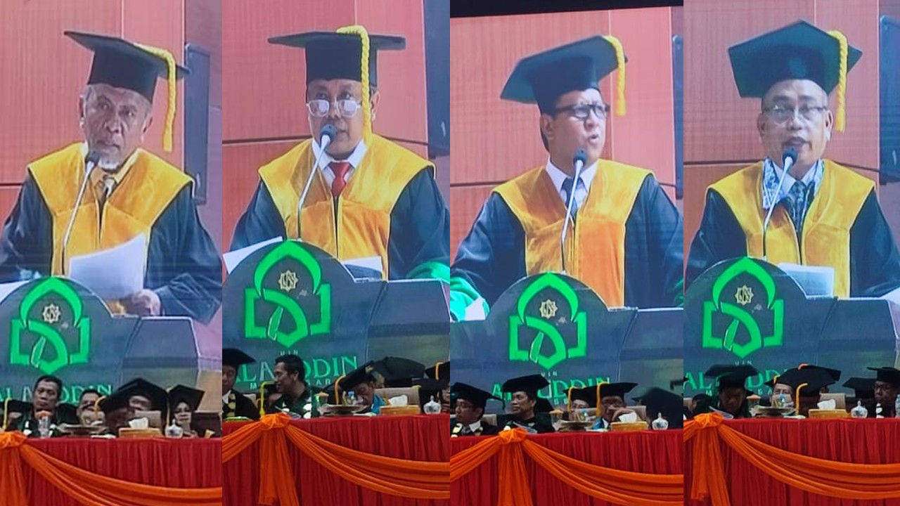 Pengukuhan Empat Guru Besar UINAM: Mandi Air Mata, Canda, dan Tawa