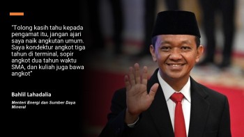 Bahlil Lahadalia: 
